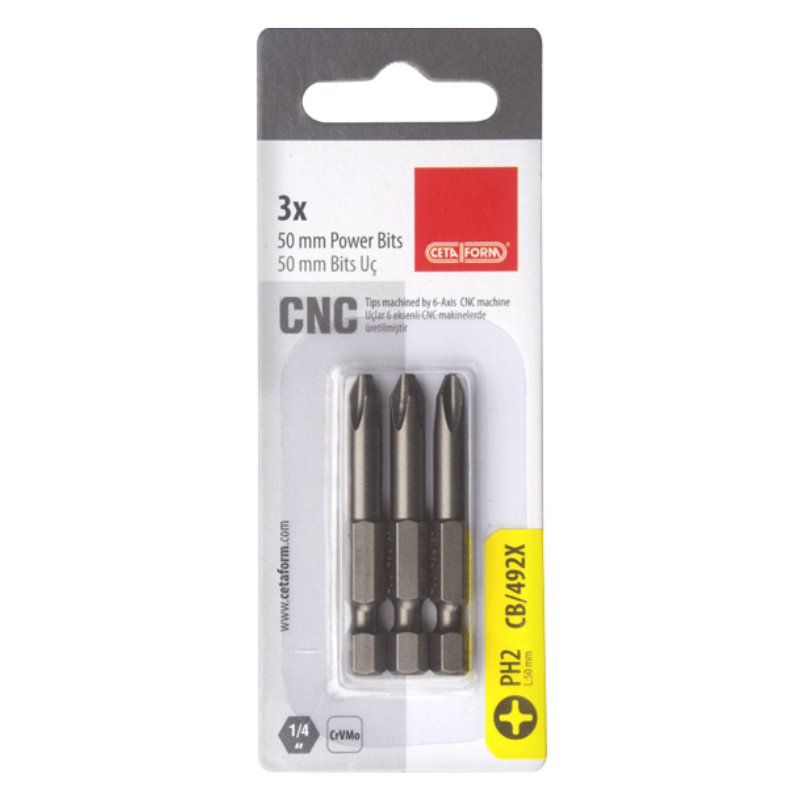 CETA FORM 3 PARÇA 1/4YILDIZ BİTS UÇ-PH3X50MM/KARTLI - CB/493X