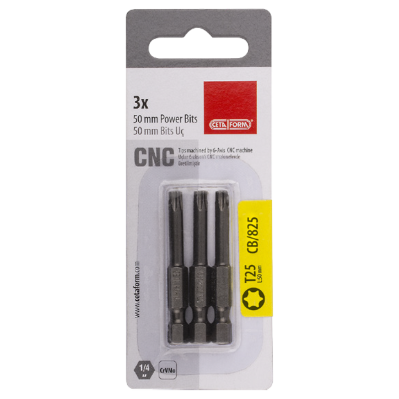 CETA FORM 3 PARÇA 1/4TORX BİTS UÇ-T40X50MM/KARTLI - CB/830X