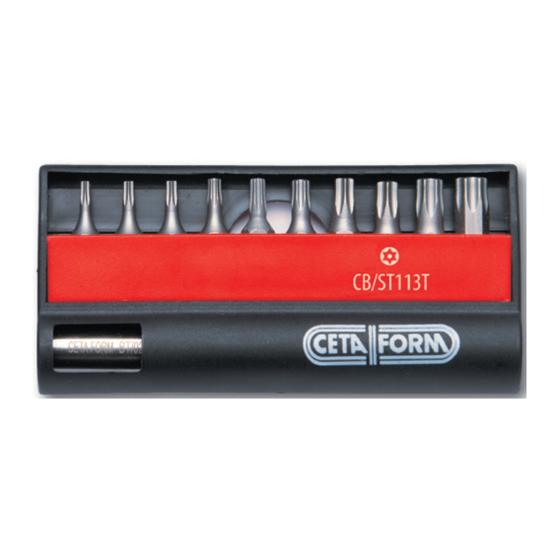 CETA FORM 11 PC.DELİKLİ TORX BİTS UÇ TK.-1/4BİTS TUTUCU İLE - CB/ST113T